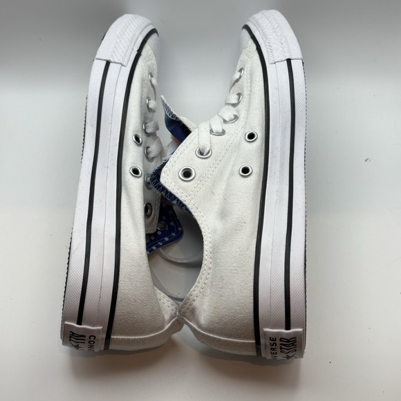 Converse Chuck Taylor Sneaker Shoe White  Canvas Double Tongue  10 New No Box - Picture 11 of 13